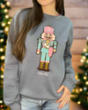 Nutcracker Girlie Patch Sweatshirt Heather Denim