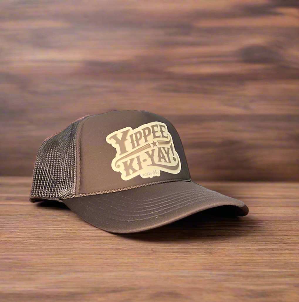 Brown Yippee-Ki-Yay Trucker SnapBack Hat