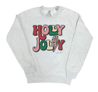 Holly Jolly Patch Sweatshirt Grey