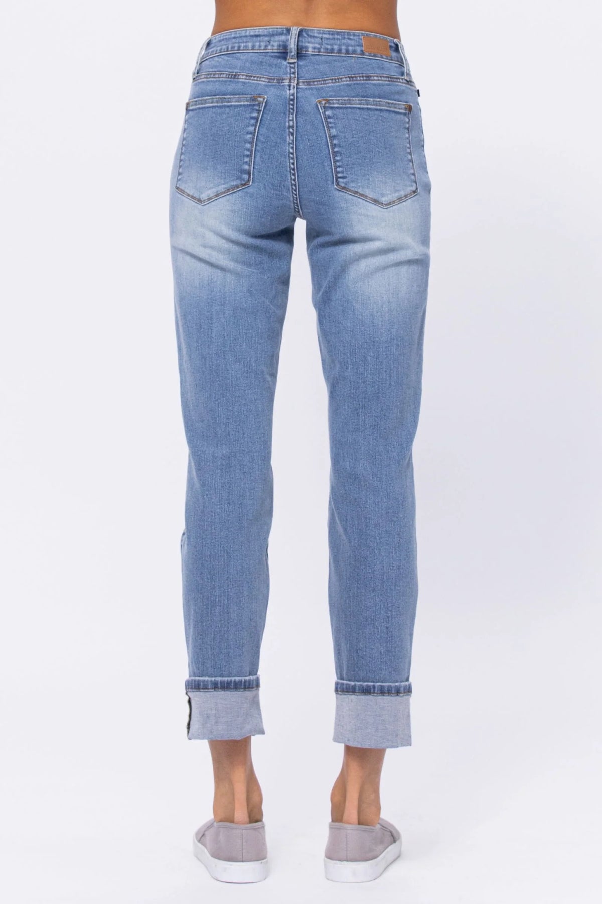 Hi Waist Vintage Wash Boyfriend Jeans 88337