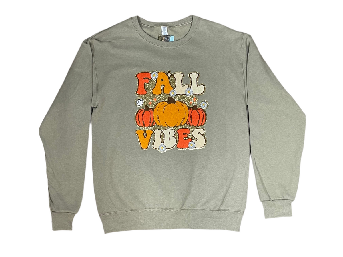 Fall Vibes Sweatshirt Tan