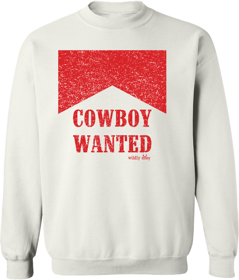 Cowboy Wanted Sweatshirt White