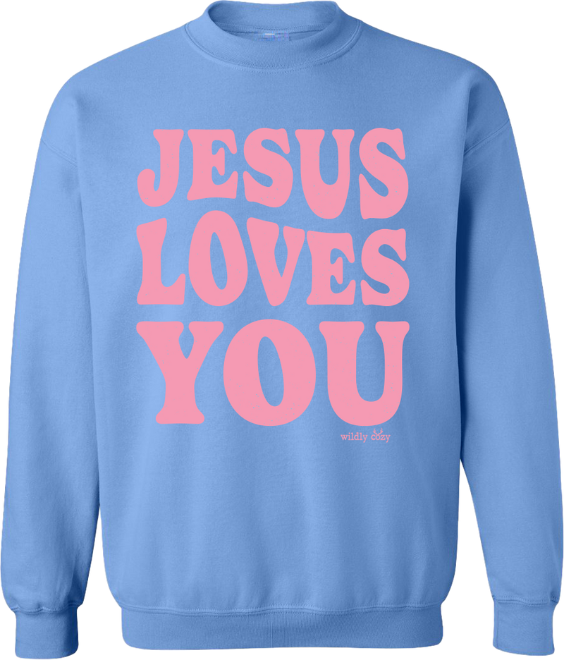 Jesus Love You Sweatshirt Blue