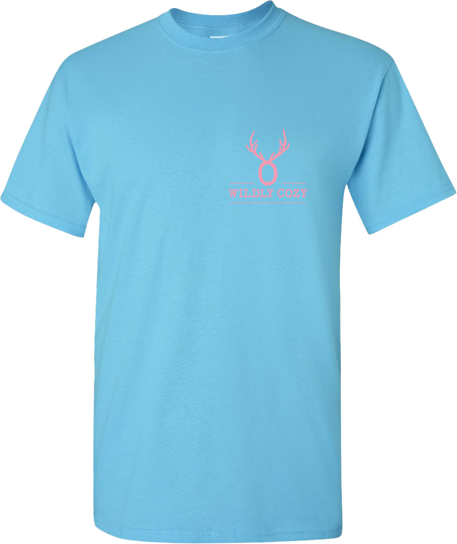 Be Happy Dairy Cow Tee Sky Blue