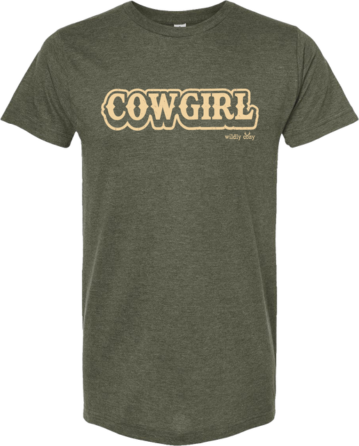 Cowgirl Tee Heather Olive