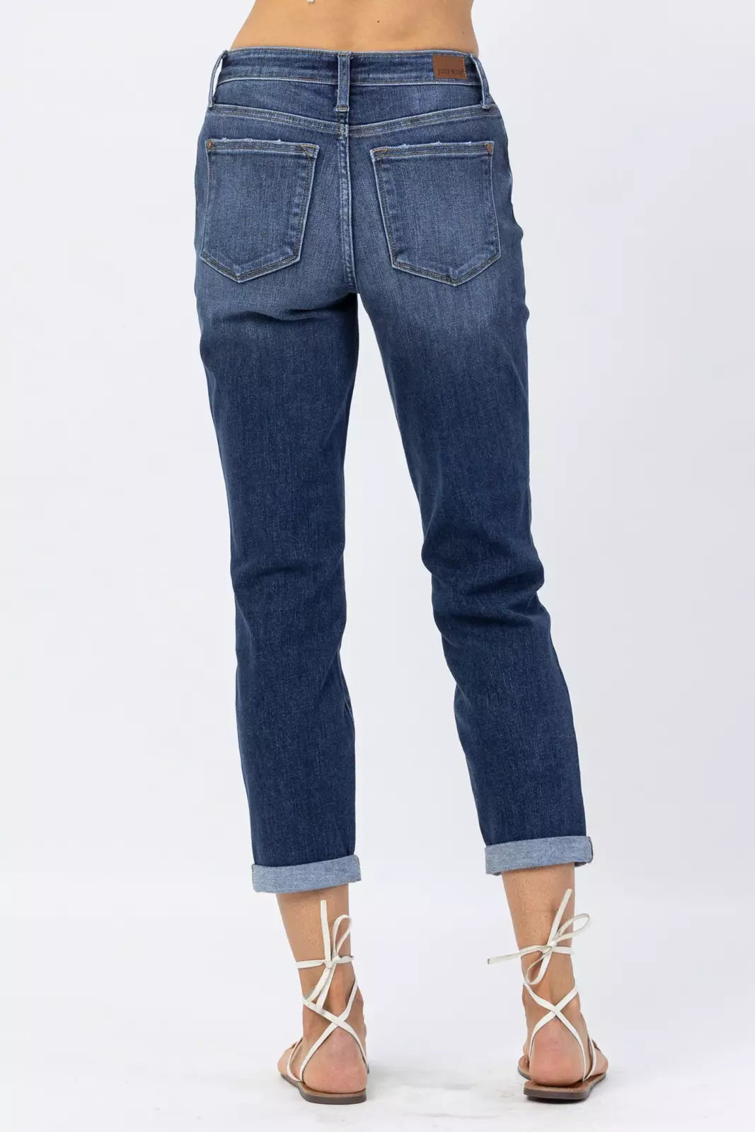 Core Midrise Cuffed Boyfriend Jeans 82368